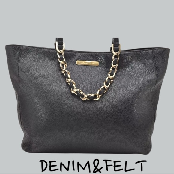 Michael Kors Harper Large East West Tote Black Leather Shoulder Bag | PRELOVED! - Picture 2 of 16